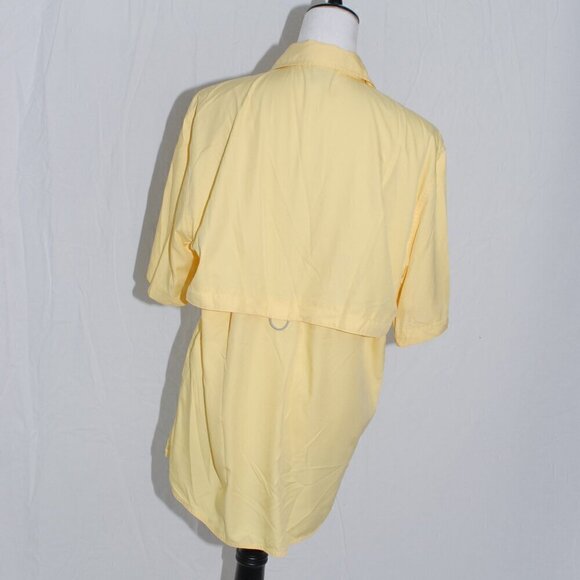 Vented Mesh Back Breathable Utility Boating Shirt Fishing Yellow Field & Stream - Picture 5 of 7